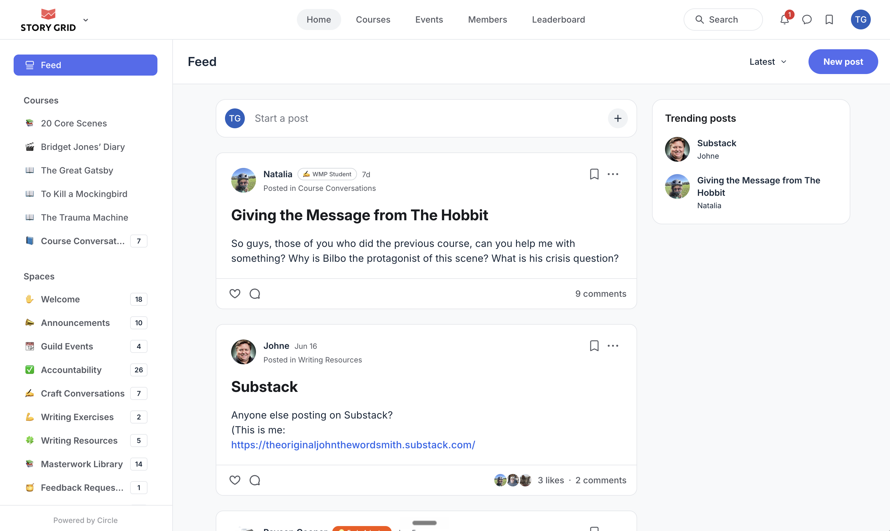 The Story Grid member community